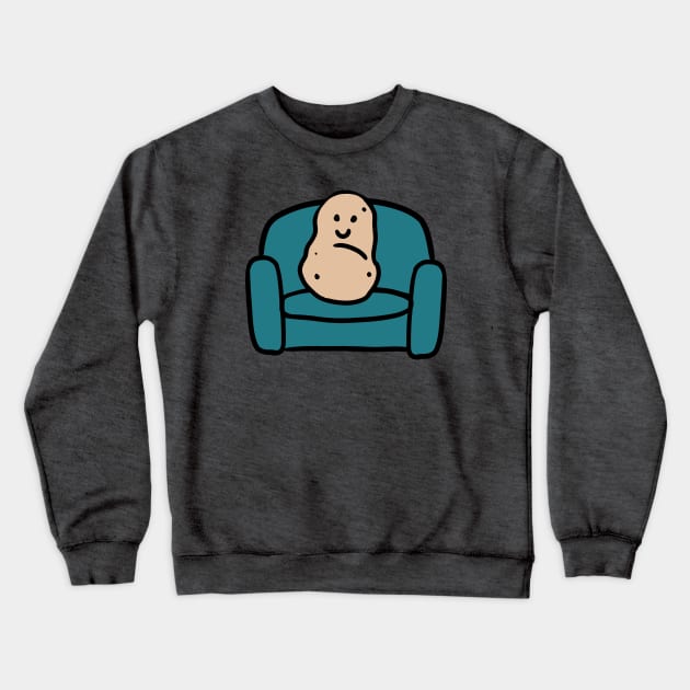 Couch Potato Crewneck Sweatshirt by DumbApples